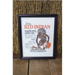 Framed Red Indian Advertising