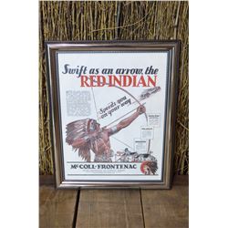 Framed Red Indian Advertising