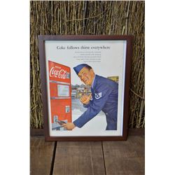 Framed Coca-Cola Advertising