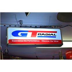 Vintage Gt Radial Light Up Wall Sign, 37'' Wide