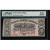 Image 1 : 1863 $10 North Carolina Obsolete Note PMG 55EPQ