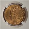 Image 3 : 1911 $10 Liberty Head Eagle Gold Coin NGC MS62