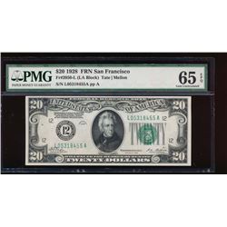 1928 $20 San Francisco Federal Reserve Note PMG 65EPQ