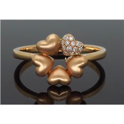 14KT Rose Gold 0.05ctw Diamond Ring