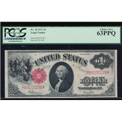 1917 $1 Legal Tender Note PCGS 63PPQ