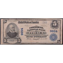 1902 $5 Commercial National Bank of Ithaca Note