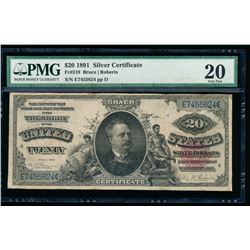 1891 $20 Silver Certificate PMG 20