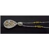 Image 5 : 18KT Two Tone Gold 0.80ctw Diamond Pendant with Chain