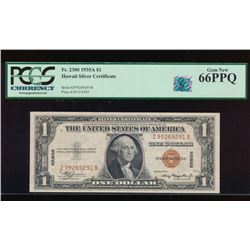 1935A $1 Hawaii Silver Certificate PCGS 66PPQ