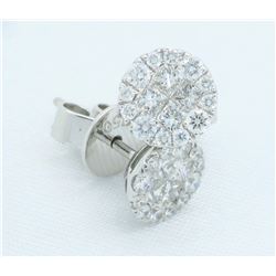 18KT White Gold 0.375ctw Diamond Earrings