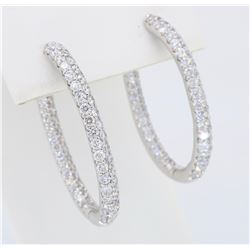 18KT White Gold 2.58ctw Diamond Earrings