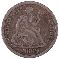 1869 Liberty Seated Dime