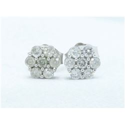 10KT White Gold 0.25ctw Diamond Earrings