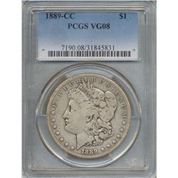 1889-CC $1 Morgan Silver Dollar Coin PCGS VG08