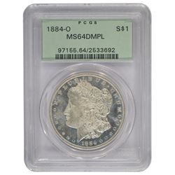 1884-O $1 Morgan Silver Dollar Coin MS64DMPL