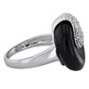 Image 2 : 14KT White Gold Onyx and Diamond Ring