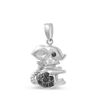 Image 1 : 14KT White Gold Diamond Pendant with Chain