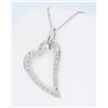 Image 2 : 14KT White Gold 0.23ctw Diamond Pendant with Chain