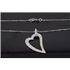 Image 5 : 14KT White Gold 0.23ctw Diamond Pendant with Chain