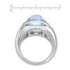Image 2 : 14KT White Gold 7.84ct Blue Topaz and Diamond Ring