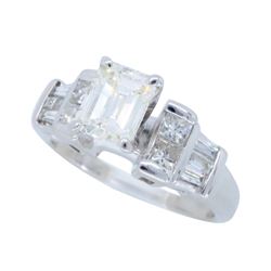 14K White Gold 1.07ctw Diamond Ring