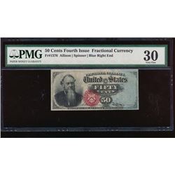 50 Cent Fourth Issue Fractional Note PMG 30