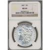 Image 1 : 1887 $1 Morgan Silver Dollar Coin NGC MS64