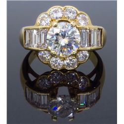 14KT Yellow Gold 2.20ctw Diamond Ring