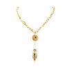 Diamond and Ruby Greek Motif Necklace - 14KT Yellow Gold