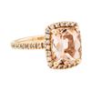 Image 1 : 3.06 ctw Morganite and Diamond Ring - 14KT Rose Gold