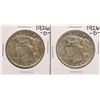 Lot of (2) 1926-D $1 Peace Silver Dollar Coins