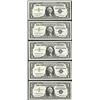 Image 1 : Lot of (5) 1957 $1 Silver Certificate Notes