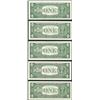 Image 2 : Lot of (5) 1957 $1 Silver Certificate Notes