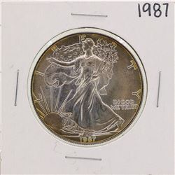 1987 $1 American Silver Eagle Coin Nice Toning