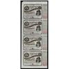 Uncut Sheet of (4) State of Louisiana Baby Bond Obsolete Notes