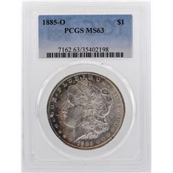 1885-O $1 Morgan Silver Dollar Coin PCGS MS63