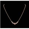 1.40 ctw Diamond Necklace - 14KT Rose Gold