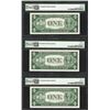 Image 2 : Lot of (3) Consecutive 1935D $1 Silver Certificate Notes PMG Gem Uncirculated 66