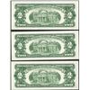 Image 2 : Lot of (3) Consecutive 1963 $2 Legal Tender Notes