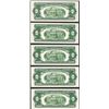 Image 2 : Lot of (5) Consecutive 1953A $2 Legal Tender Notes
