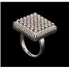 Image 4 : 14KT White Gold 0.49 ctw Diamond Ring