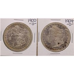Lot of 1900-O & 1904-O $1 Morgan Silver Dollar Coins