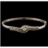 1.17 ctw Diamond Bangle Bracelet - 14KT White Gold