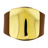Image 1 : Leather Strap Bracelet - Rhodium Plated