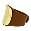 Image 2 : Leather Strap Bracelet - Rhodium Plated