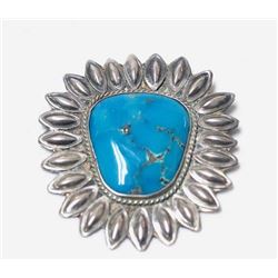 Navajo Sterling Turquoise Pin