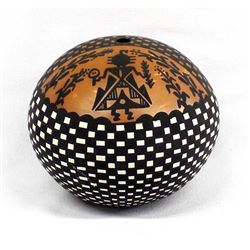 Beautiful Acoma Pottery Seed Jar by S. Sarracino