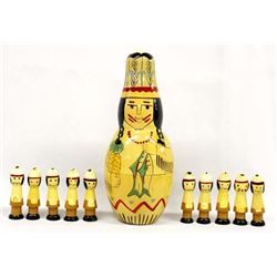 Native American Nesting Ten Little Indian Dolls