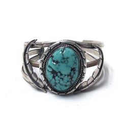 Navajo Sterling Kingman Turquoise Bracelet
