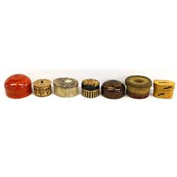 Collection of Ethnic Decorative Lidded Boxes